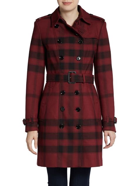 burberry trench coat red plaid|Burberry trench coat clearance.